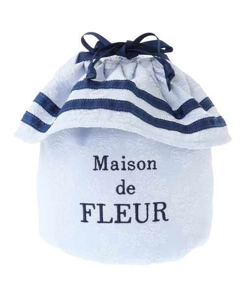 Maison de FLEUR（メゾンドフルール） ポーチ ラインリボンジャカード