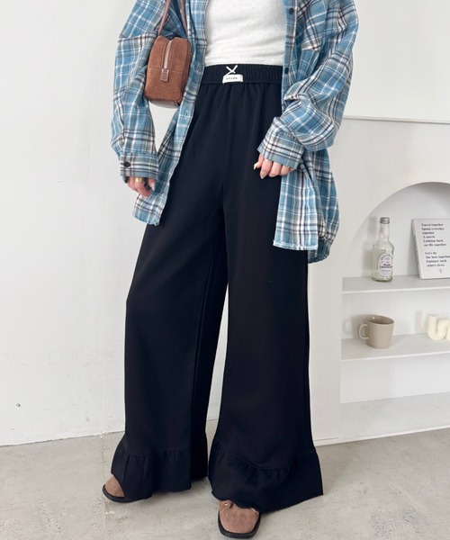 SOLLON.（ソルロン） スウェットパンツ ジャージ ワンポイントロゴ裾