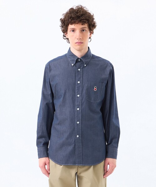 マッキントッシュフィロソフィー　長袖シャツ　38/M　　19,800円　紺 MACKINTOSH PHILOSOPHY（マッキントッシュフィロソフィー） シャツ