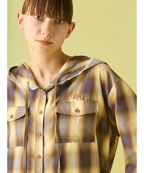 FURFUR（ファーファー） ブラウス シャツ フーディーオンブレー