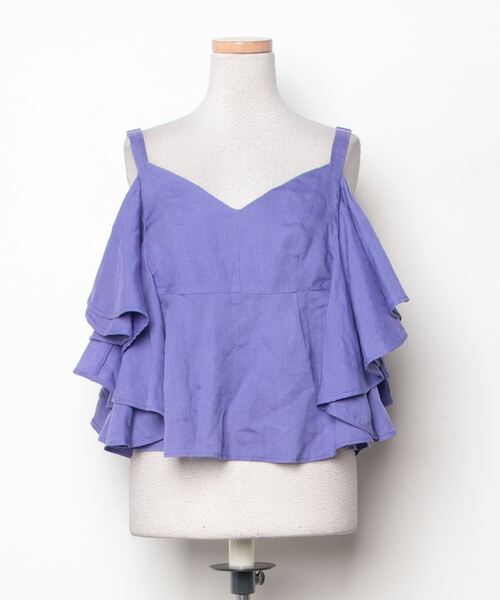 MYLAN 「MYLAN」 ノースリーブブラウス FREE パープル レディース  