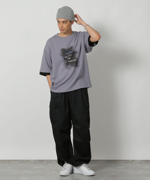 LAKOLE（ラコレ） tシャツ グラフィックレイヤードTEE / 586875 メンズ