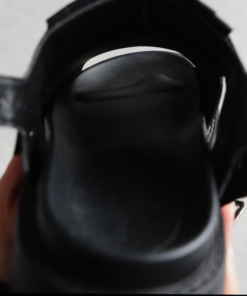 「antiqua」 「patterntorso」フラットサンダル 36 ブラック レディース_画像4