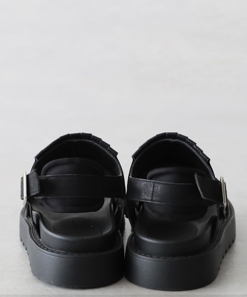 「antiqua」 「patterntorso」フラットサンダル 36 ブラック レディース_画像5