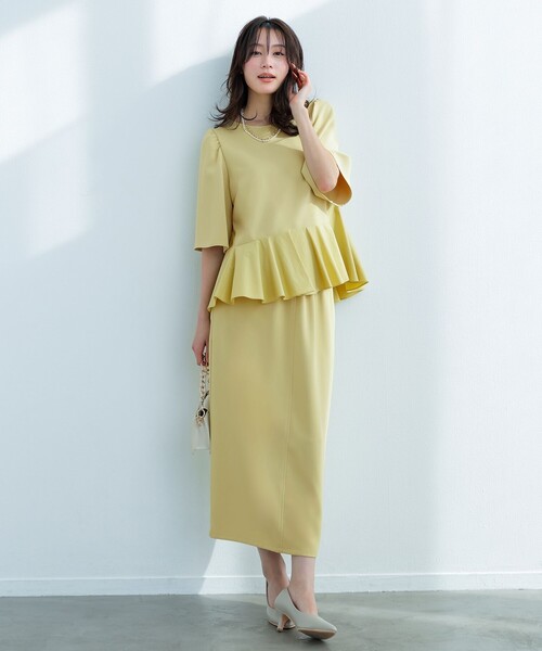 「ANY SIS」 7分袖ブラウス 2 オレンジ レディース_画像2