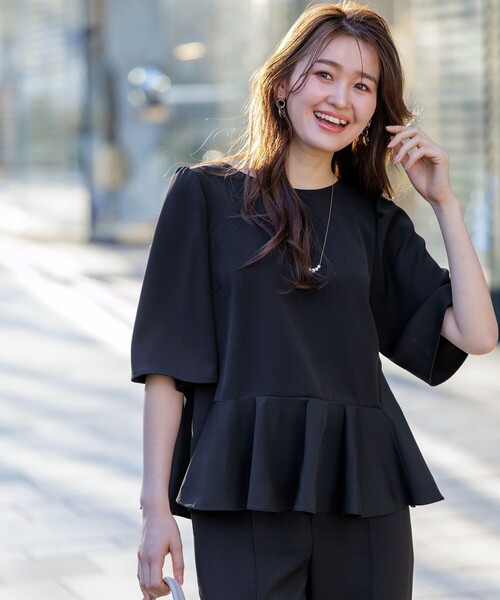 「ANY SIS」 7分袖ブラウス 2 オレンジ レディース_画像5