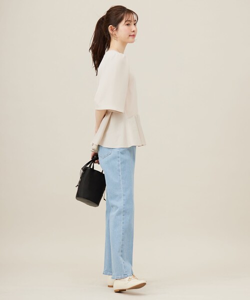 「ANY SIS」 7分袖ブラウス 2 オレンジ レディース_画像9