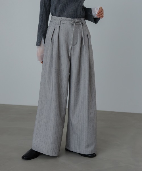 BAB（バブ） パンツ 「S・Mサイズ展開」ストライプヘリンボーンパンツ