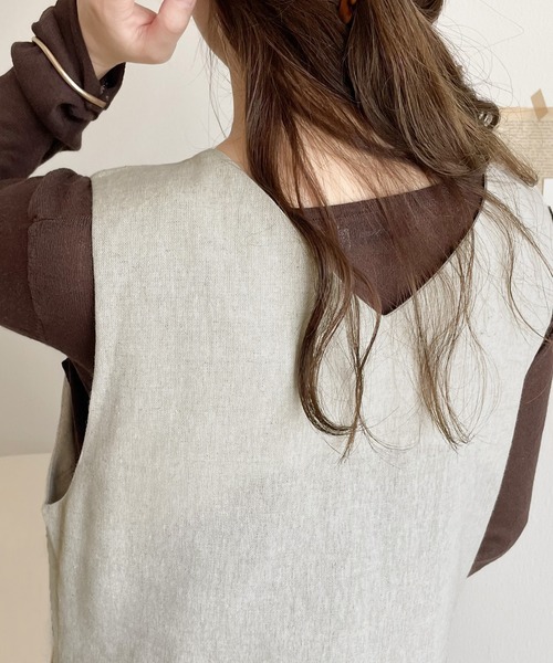 「classicalelf」 オールインワン LARGE チャコールグレー レディース_画像5