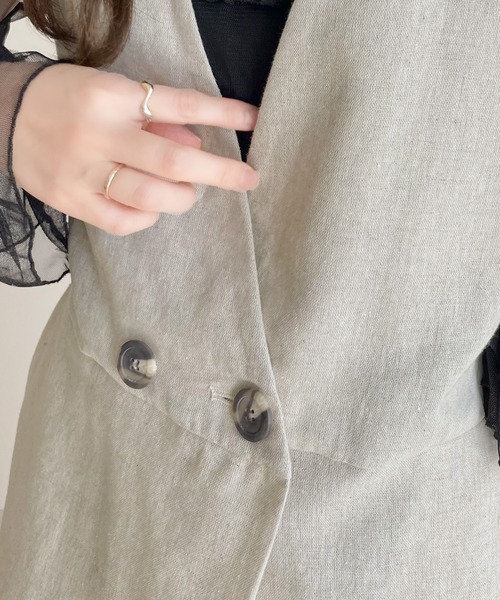 「classicalelf」 オールインワン LARGE チャコールグレー レディース_画像6