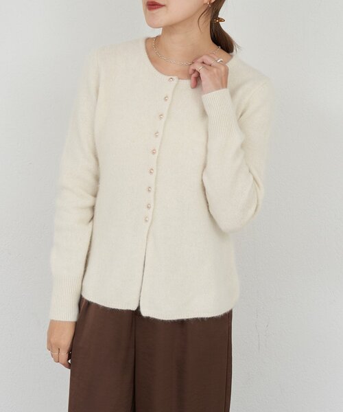 SHENERY ラクーンぺプラムカーディガン　ニット SHENERY（シーナリー） カーディガン ラクーンペプラムカーディガン