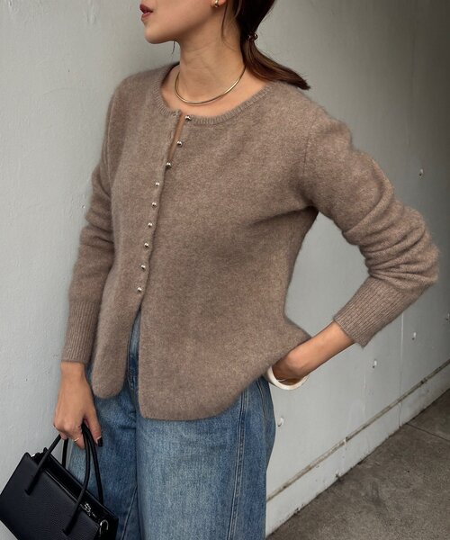 SHENERY カーディガン ラクーンペプラムカーディガン レディース