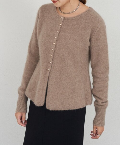 SHENERY ラクーンぺプラムカーディガン　ニット SHENERY（シーナリー） カーディガン ラクーンペプラムカーディガン