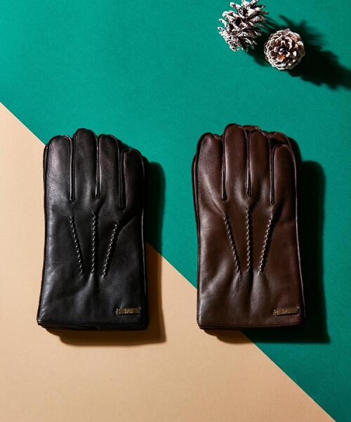 TAKEO KIKUCHI（タケオキクチ） 手袋 「スマホ対応」レザーグローブ