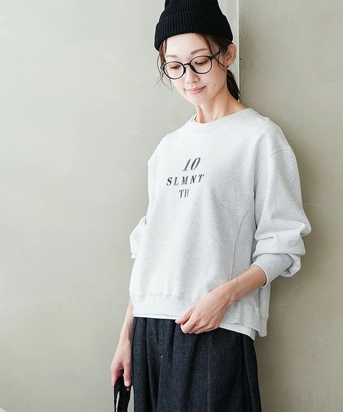 SOLAMONAT（ソラモナ） トレーナー スウェット ふわりと裏毛ステンシル
