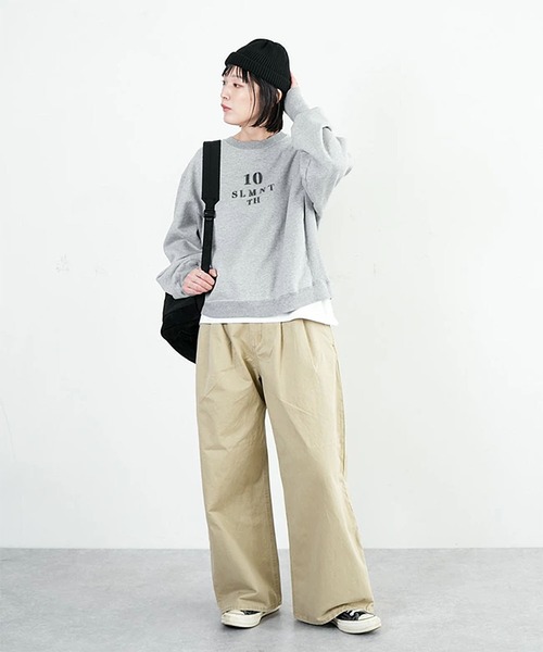 SOLAMONAT（ソラモナ） トレーナー スウェット ふわりと裏毛ステンシル