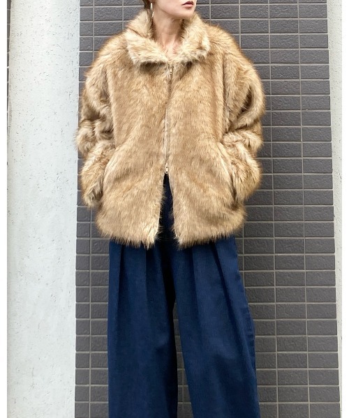 She's Closet コート アウター スタンドカラーミドル丈ダブルジップ