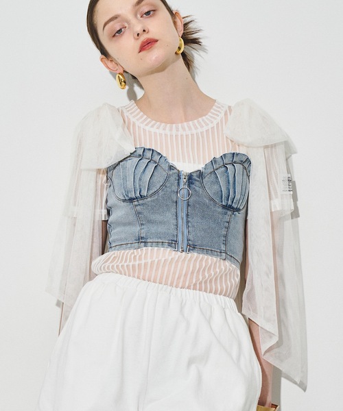 「VIOLETTA」 半袖Tシャツ FREE ブラック レディース_画像5