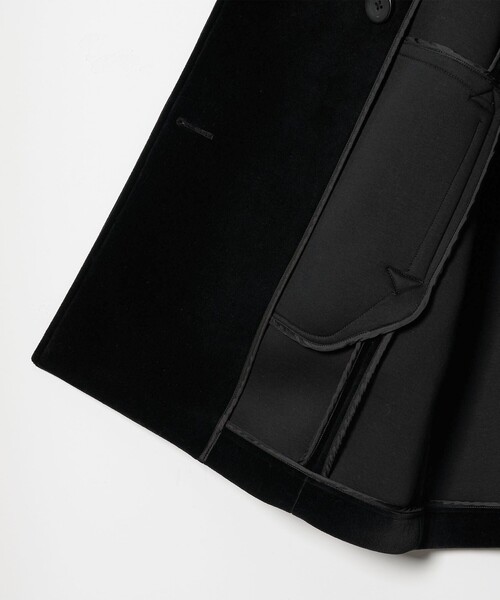 conte ピーコート pコート 「conte」ベルベット ボンディング Pコート