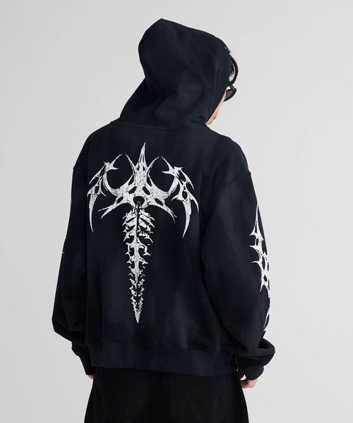 SUPPLIER（サプライヤー） パーカー Tribal Bones Pierced Zip Hoodie
