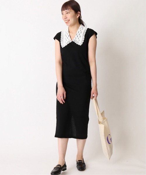「U by SPICK&SPAN」 ニットワンピース FREE ブラック レディース_画像3