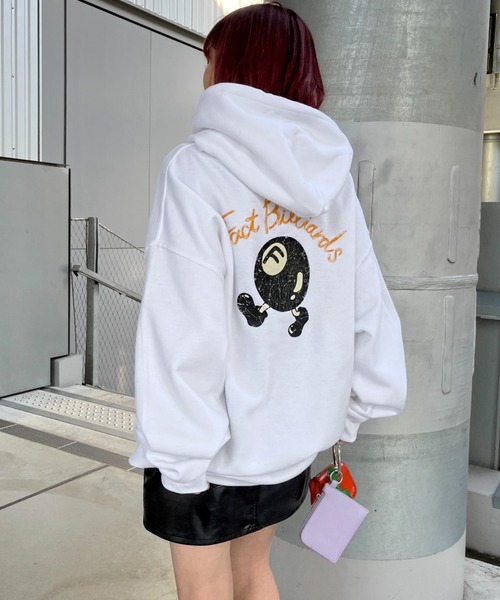 「WHO'S WHO gallery」 プルオーバーパーカー LARGE ブラック レディース_画像4