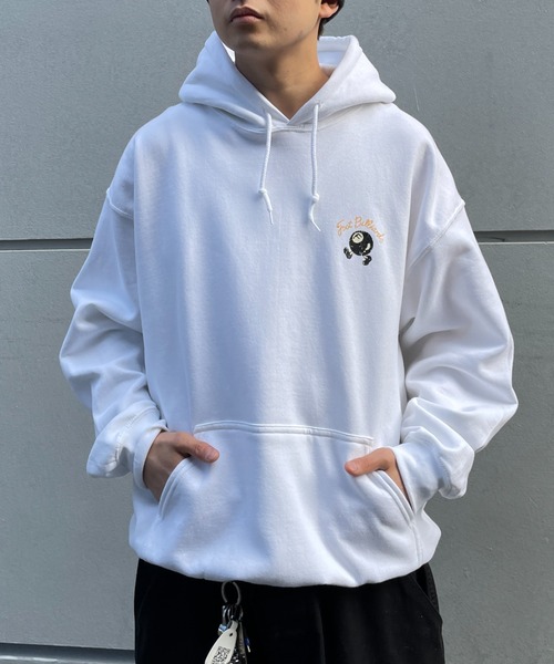 「WHO'S WHO gallery」 プルオーバーパーカー LARGE ブラック レディース_画像7