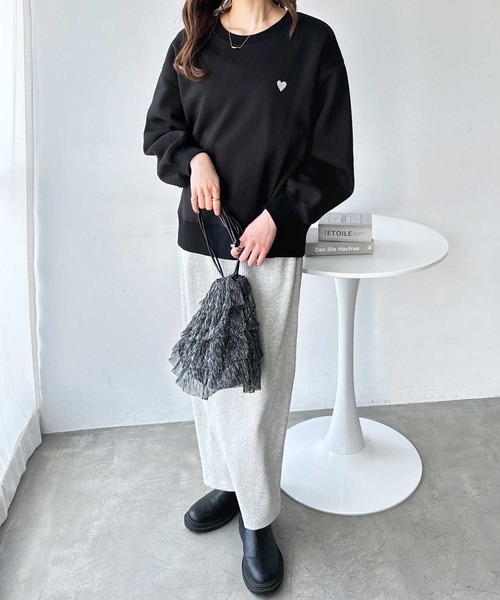 「GeeRA」 スウェットカットソー MEDIUM オートミール レディース_画像4