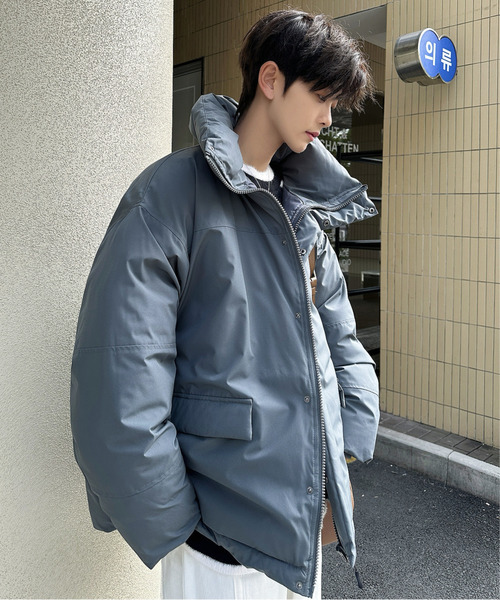 「neos」 中綿ブルゾン MEDIUM ブルー メンズ_画像3