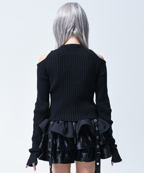 【最終値下げ】REFLEM オフショル ニット レフレム 黒【完売品】 REFLEM（レフレム）の「『REFLEM/レフレム』フェザーヤーンオフショル