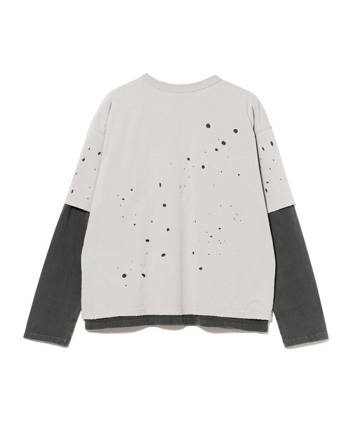 ■送料無料■期間限定!!新作!! BEAMS [ビームス] L/Sレイヤード BEAMS（ビームス） tシャツ レイヤード ダメージ Tシャツ メンズ