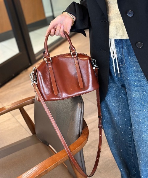 ボストンバッグ 「 NiiNa / ニーナ 」高品質レザー2WAYミニボストン