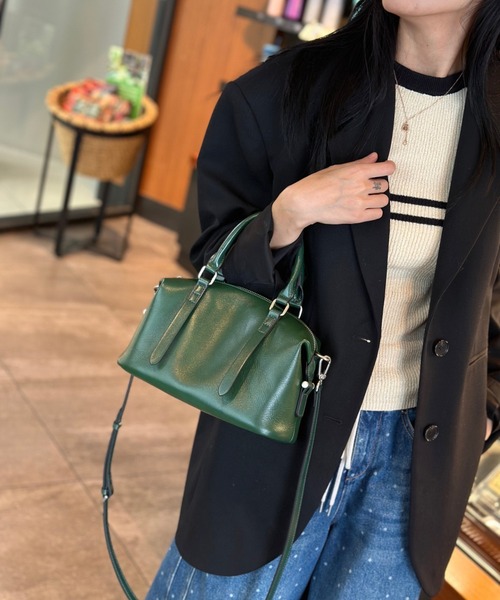 ボストンバッグ 「 NiiNa / ニーナ 」高品質レザー2WAYミニボストン