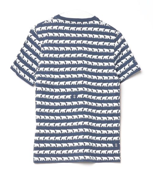 「Christopher RAEBURN」 ボーダー柄半袖Tシャツ X-SMALL ネイビー レディース_画像2