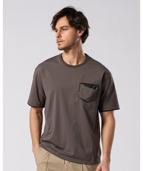 wjk 胸ポケットレザーカットソー 退廃 ダークウェア JULIUS系 wjk tシャツ drawstring leather pocket S/S メンズ : ZOZOTOWN Yahoo