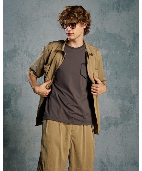 wjk tシャツ drawstring leather pocket S/S メンズ : ZOZOTOWN Yahoo