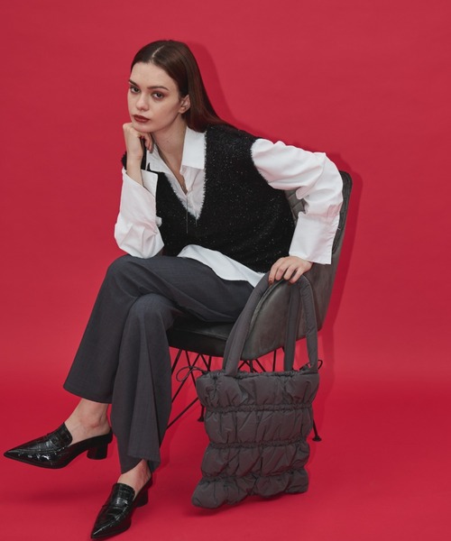 「Shelly island」 ニットベスト FREE ブラック レディース_画像5