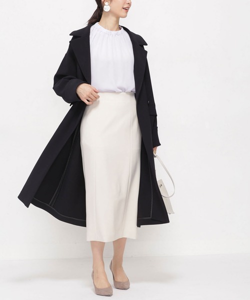 「NANO universe」 チェスターコート 38 グレー レディース_画像5