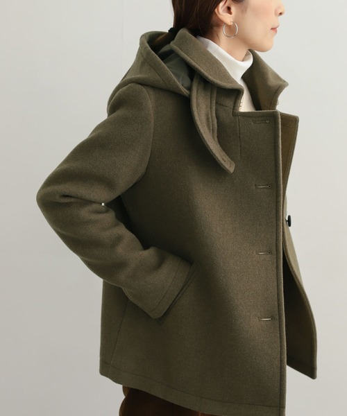 「URBAN RESEARCH DOORS」 ピーコート SMALL カーキ レディース_画像4