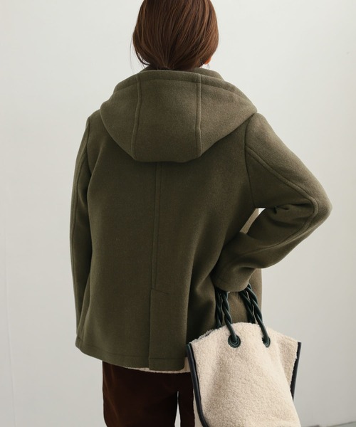 「URBAN RESEARCH DOORS」 ピーコート SMALL カーキ レディース_画像9