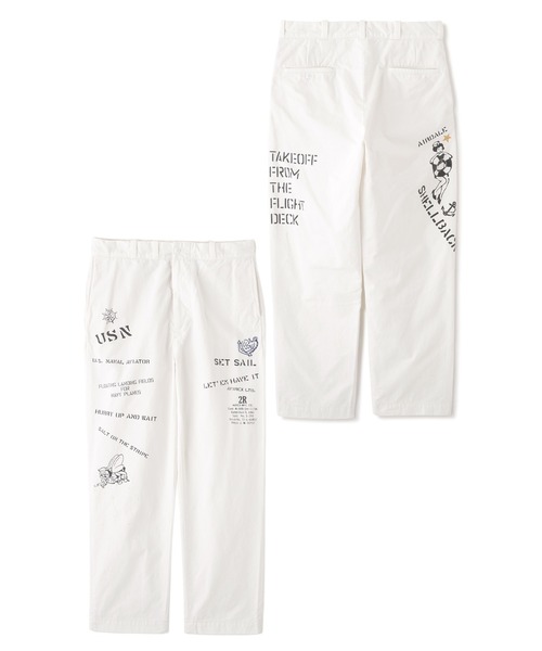 チノパン AGED LOOK STENCIL CHINO PANTS / エイジド ルック ステンシル チノ パンツ / AVIREX / アヴィレッの画像