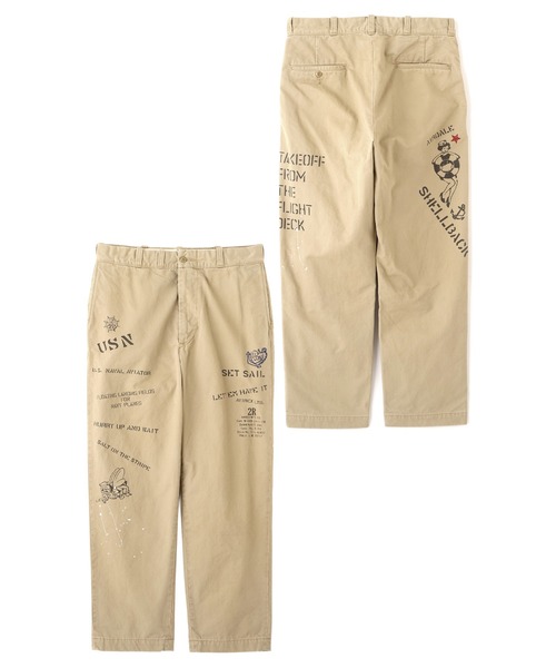 AVIREX（アヴィレックス） チノパン AGED LOOK STENCIL CHINO PANTS
