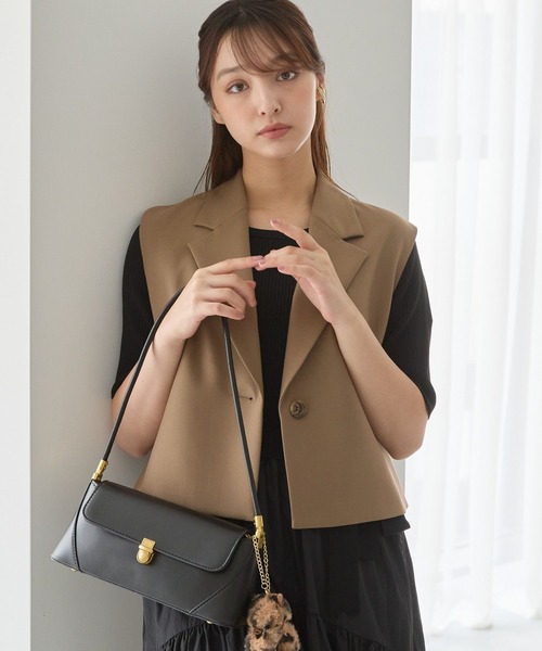 「Andemiu」 ベスト FREE ブラウン レディース_画像3