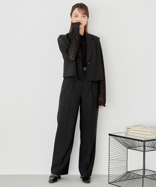 「Andemiu」 ベスト FREE ブラウン レディース_画像4