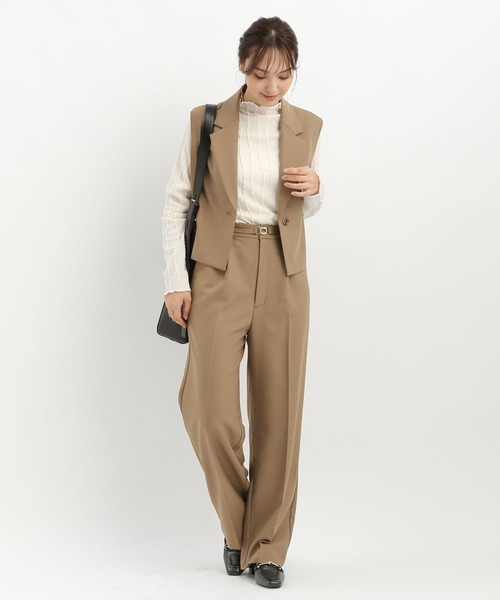 「Andemiu」 ベスト FREE ブラウン レディース_画像6