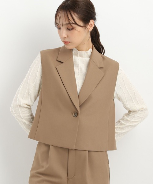 「Andemiu」 ベスト FREE ブラウン レディース_画像7