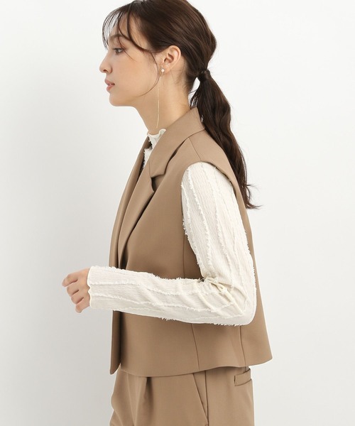 「Andemiu」 ベスト FREE ブラウン レディース_画像8