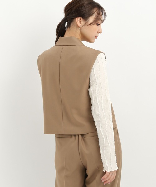 「Andemiu」 ベスト FREE ブラウン レディース_画像9