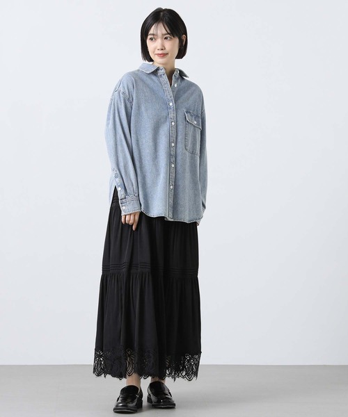 新品タグ付きGready Brilliant 2_ヘムレースティアード　スカート Gready Brilliant（グレディブリリアン） スカート ヘムレース