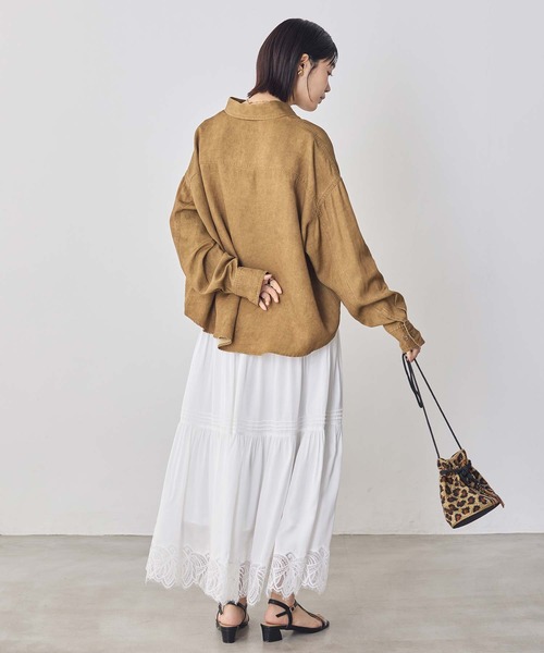 新品タグ付きGready Brilliant 2_ヘムレースティアード　スカート Gready Brilliant（グレディブリリアン） スカート ヘムレース